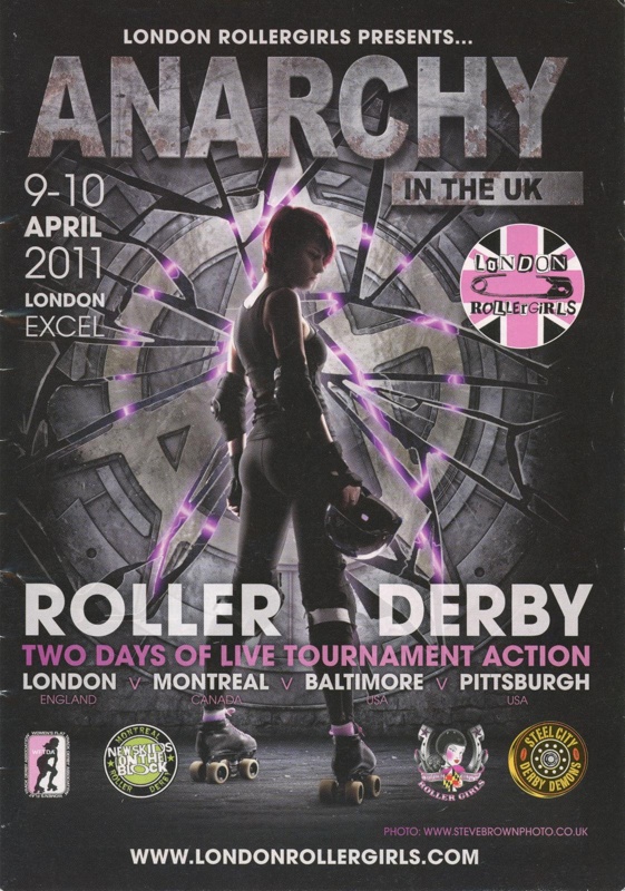 Programme: Anarchy in the UK; London Roller Derby; April 2011; GWL-2015-131-36-2