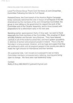 Document: Press release; Rebels4Choice; Dec 2017; GWL-2019-16-5