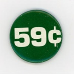 Badge: 59 Cents; 1974; GWL-2023-20-6