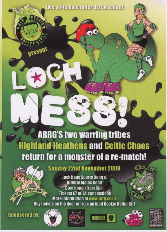 Flyer (A6): Loch Mess!; Auld Reekie Roller Derby; Nov 2009; GWL-2019-91-10