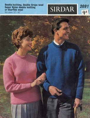 Knitting pattern: His and Her Classic Sweater; Sirdar Design No. 2091; GWL-2015-34-100