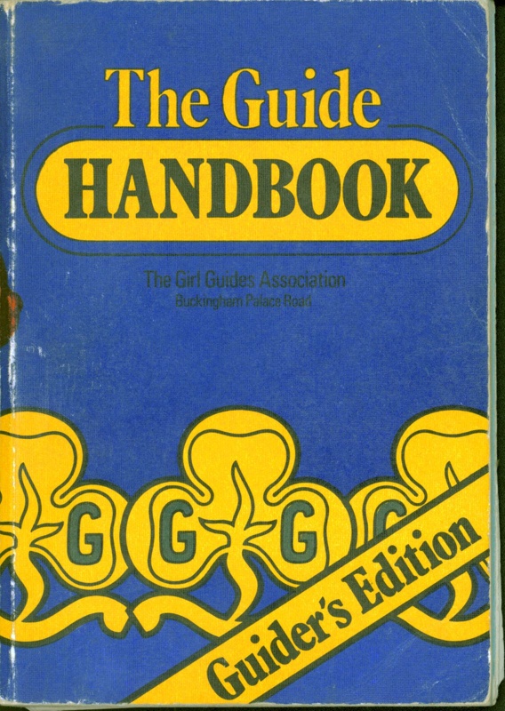 Front cover of "The Guide Handbook: Guider's Edition" (1983)