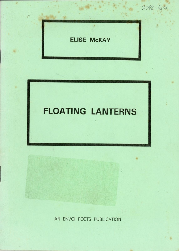 Poetry booklet cover: Floating Lanterns; McKay, Elise; 094878 24 1; GWL-2022-60