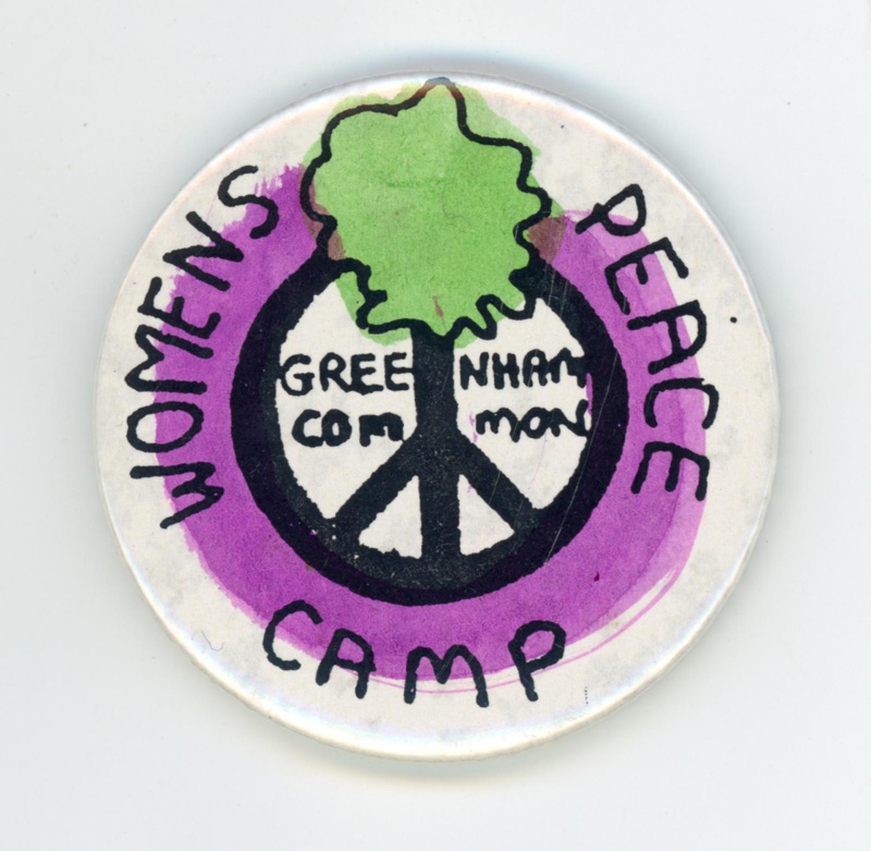 GWL-2015-112-27: Badge: Greenham Common Women's Peace Camp; c.1980s GWL-2015-112-27: Badge: Greenham Common Women's Peace Camp; c.1980s