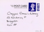 Postcard front: Trans Women Are Male; Anonymous; 2024; GWL-2024-26