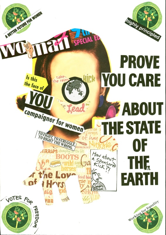 Women in the Landscape poster bearing the words 'Prove You Care About the State of the Earth'