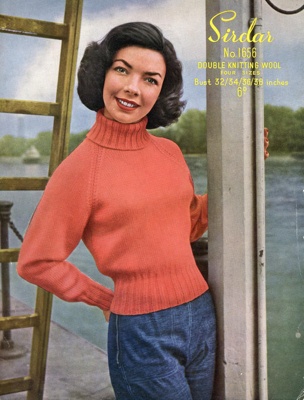 Knitting pattern: Lady's Sweater; Sirdar Design No. 1656; GWL-2015-34-117