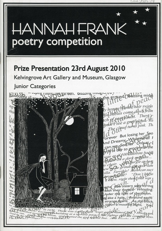 Booklet cover: Hannah Frank Poetry Competition; 2010; GWL-2024-27