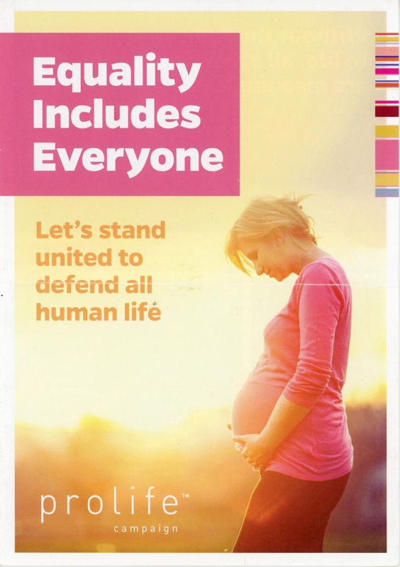 Flyer: Equality Includes Everyone; Pro Life Campaign; c.2017; GWL-2022-152-16