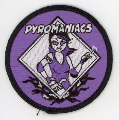Patch: Pyromaniacs; Burning River Roller Derby; c.2006-20; GWL-2025-118-46