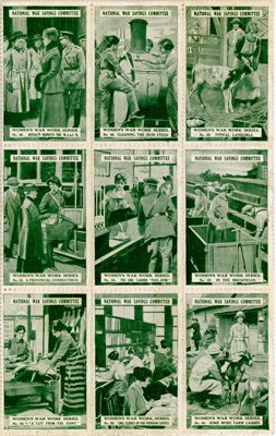 Stamps: Women's War Work Series; National War Savings Committee; 1919; GWL-2017-84-1
