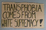 Placard: Transphobia Comes From White Supremacy!; 2023; GWL-2023-57-14