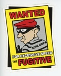 Roller Derby sticker: WANTED: THE FUGITIVE; GWL-2019-59-6