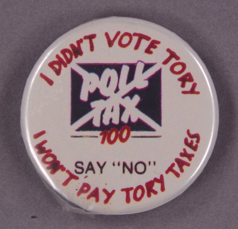 Badge: Poll Tax 100; GWL-2013-50-50