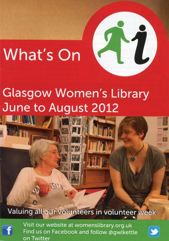 Programme cover: What's On?; Glasgow Women's Library; 2012; GWL-2015-131-4