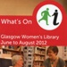 Programme cover: What's On?; Glasgow Women's Library; 2012; GWL-2015-131-4