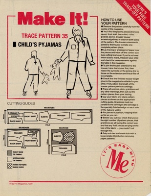 Sewing pattern: Make It!; IPC Magazines Ltd; 1990; GWL-2024-12-9