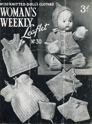 Knitting pattern: Doll's Clothes; Woman's Weekly Knitting Leaflet No. 30; GWL-2016-95-105