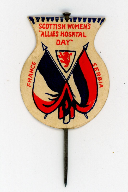 Pin flag: Scottish Women's "Allies Hospital Day"; c.1914-18; GWL-2016-97-6