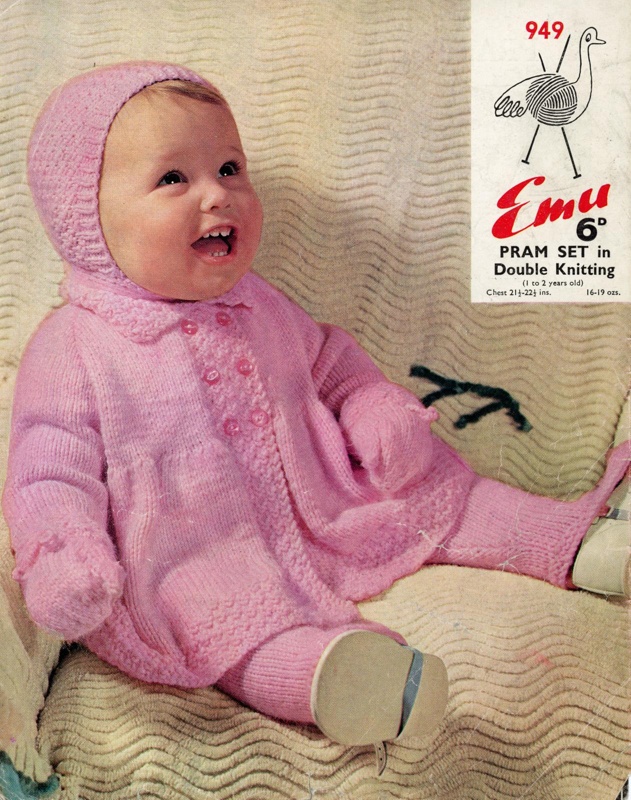Knitting pattern: Pram Set; Emu No. 949; GWL-2015-34-55