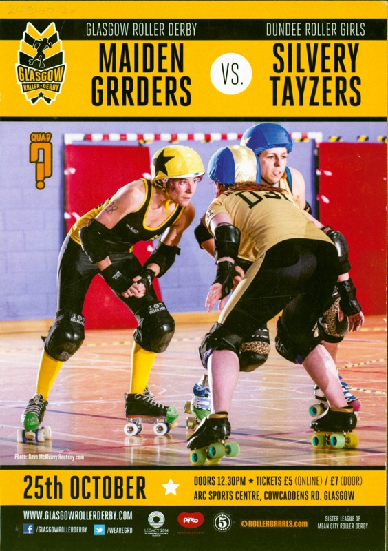 Programme: Maiden Grrders vs Silvery Tayzers; Glasgow Roller Derby; 2014; GWL-2018-60-26