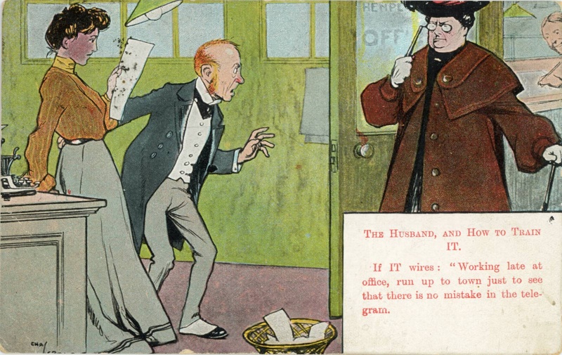 Postcard: The Husband, And How To Train It; Valentine and Son; GWL-2022-26-6