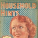 Front cover of booklet titled 'Household Hints', featuring a smiling woman