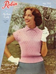 Knitting pattern: Lady’s Summer Jumpers; Robin Leaflet No. 795; GWL-2015-34-70