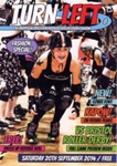 Zine cover: Turn Left #8; Brighton Rockers Roller Derby; Sept 2014; GWL-2015-29-4