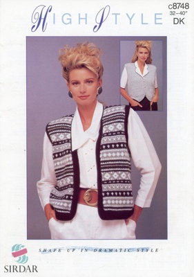 Knitting pattern: Waistcoats; Sirdar Design No. C8748; c.1980s; GWL-2022-135-25