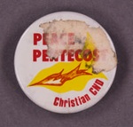 Badge: Peace for Pentecost; Christian CND; c.1980s; GWL-2013-66-3