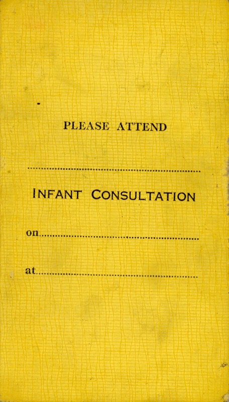 Document cover: Infant medical record; 1948; GWL-2016-43-2-25