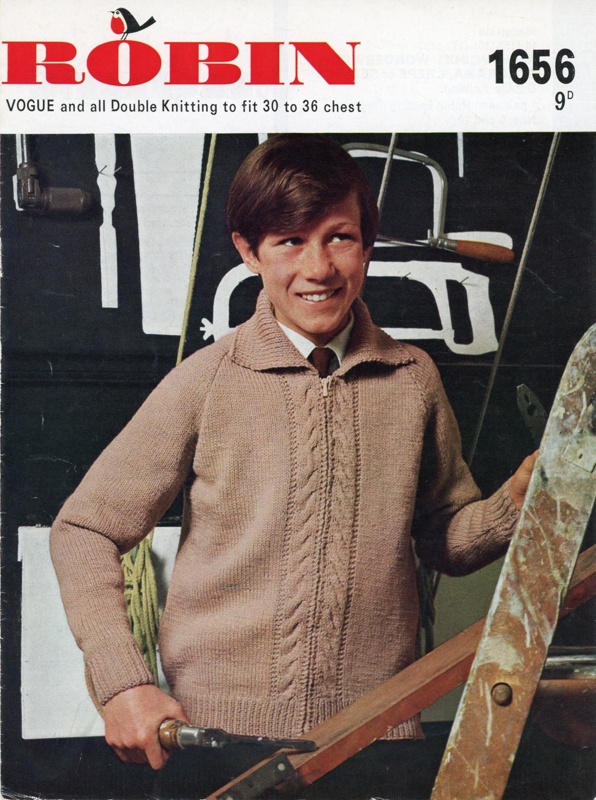 Knitting pattern: Teenage Zip Lumber; Robin No. 1656; 1960s; GWL-2017-11-34