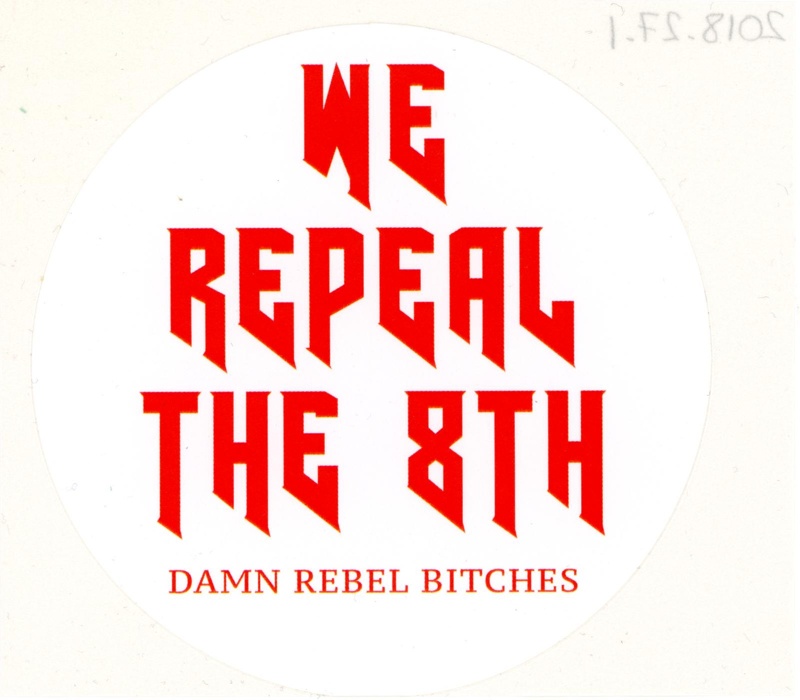 Sticker: WE REPEAL THE 8th; REEK perfume; 2018; GWL-2018-27-1