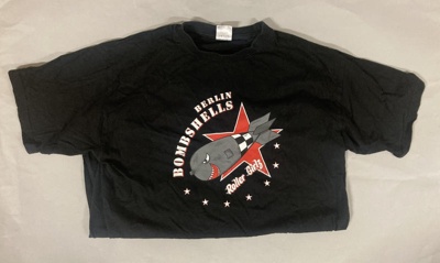 T-shirt: Berlin Bombshells Roller Girlz; Bear City Roller Derby; c.2008-16; GWL-2025-118-3
