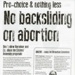 Flyer: No Backsliding on Abortion; Socialist Party; c.2016-17; GWL-2022-152-37 