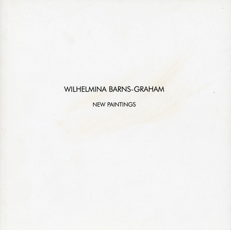 Catalogue cover: W. Barns-Graham: New Paintings; ART FIRST; 1997; GWL-2022-30-16