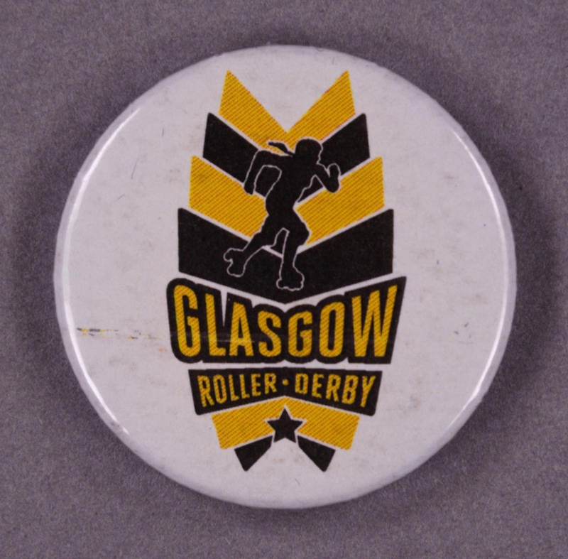 Badge: GRD; Glasgow Roller Derby; c.2010s; GWL-2013-32-1