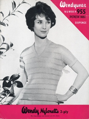Knitting pattern: Lady's Jumper; Wendywear Design No. 955; GWL-2015-34-115