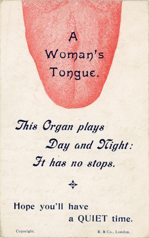 Postcard: A Woman's Tongue; Richardson & Co; GWL-2022-26-56
