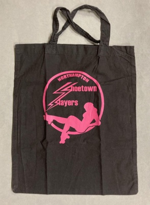 Tote bag: Shoetown Slayers; Northamptonshire Roller Derby; c.2014; GWL-2015-132