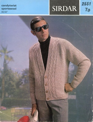 Knitting pattern: Raglan Cardigan; Sirdar Design No. 2551; c.1960s; GWL-2017-11-41