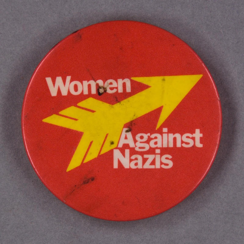 Badge: Women Against Nazis; 1977-81; GWL-2014-43-5