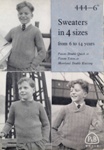 Knitting pattern: Sweaters in 4 Sizes; P&B Wools No. 444; GWL-2015-34-34