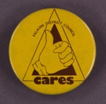 Badge: Falkirk District Council Cares; 1975-96; GWL-2015-111-28