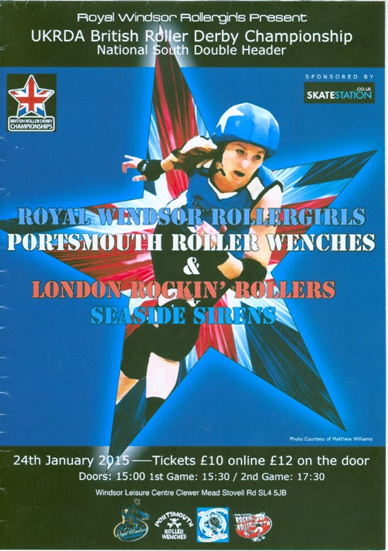 Cover of programme for British Roller Derby Championship: National South Double Header, 2015