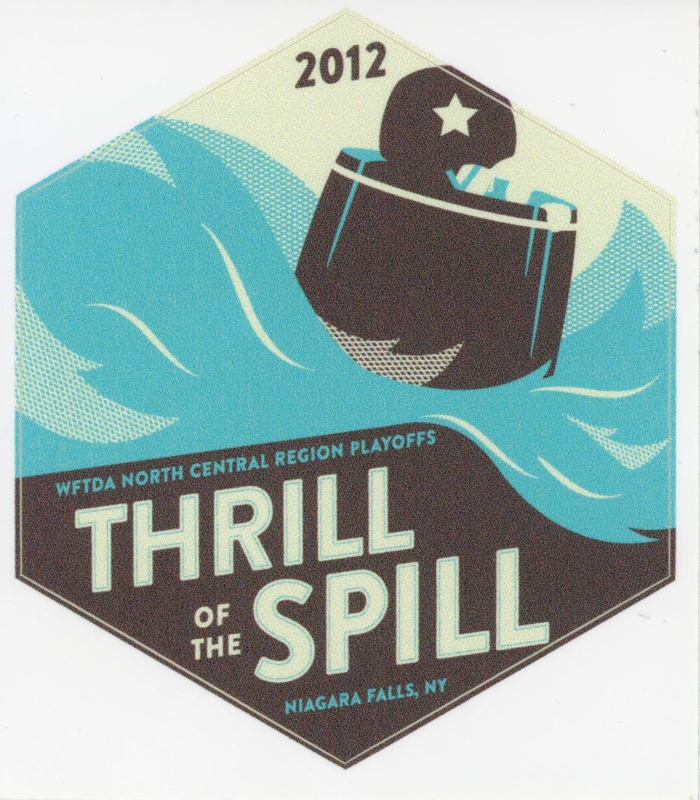 Roller Derby sticker: Thrill of the Spill; 2012; GWL-2019-59-26