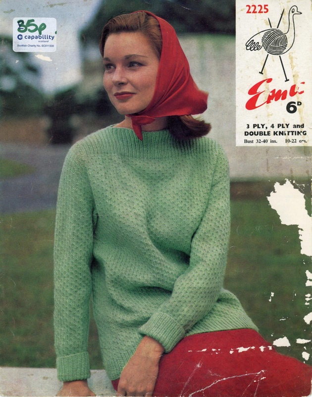 Knitting pattern: Sweaters; Emu Wools No. 2225; c.1960s; GWL-2015-94-32