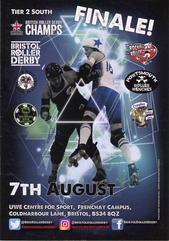 Programme: British Roller Derby Championships Tier 2 South Finale; Bristol Roller Derby; August 2016; GWL-2019-95-22