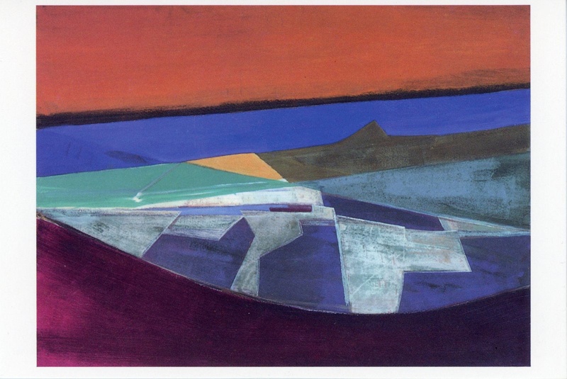Postcard: Fly Over, Orange and Purple, 1988; Barns-Graham, Wilhelmina; GWL-2022-30-66